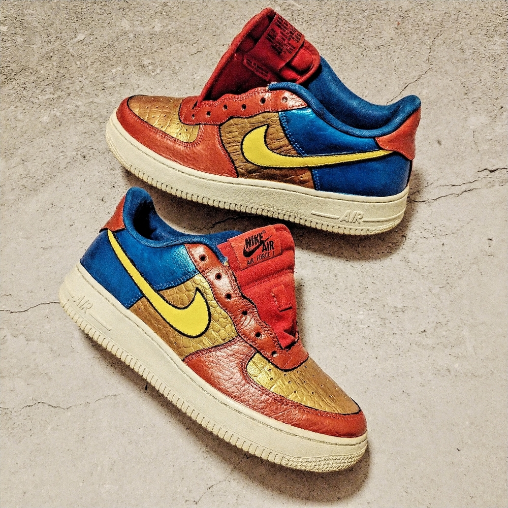 Nike Air Force 1 Faux Croc ''Wonder Woman'' Custom